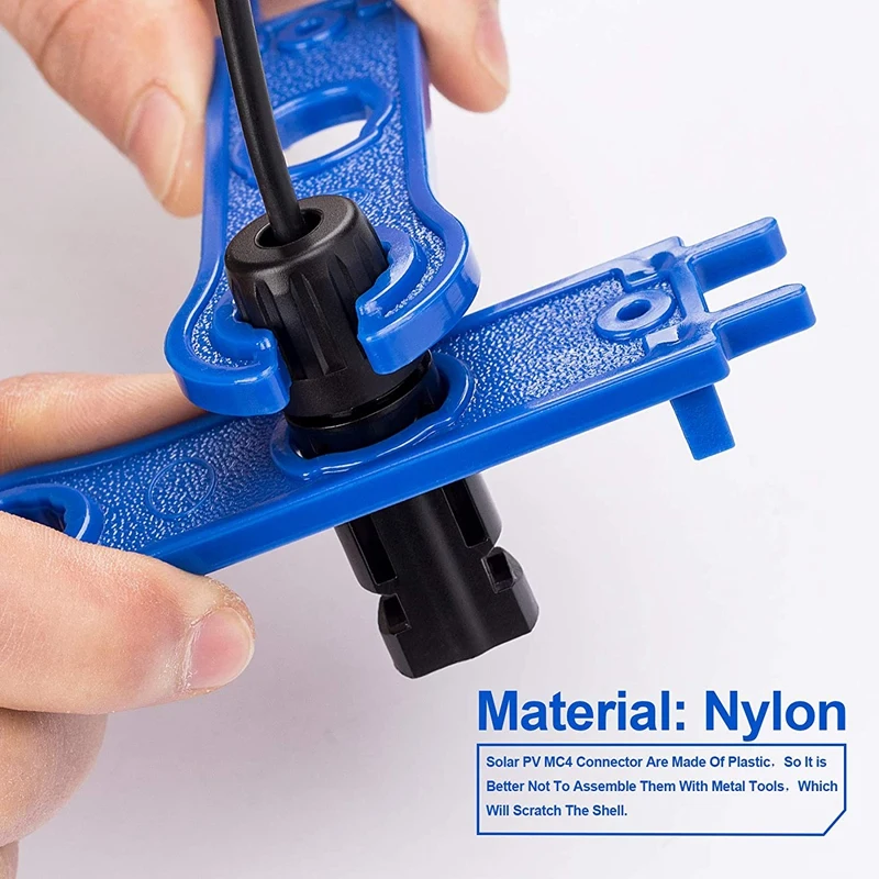 4PCS Solar Connector Tool Wrenches, Solar Panel Connector Assembly Tool for MC4 Connectors, Plastic Solar Wrench Spanner