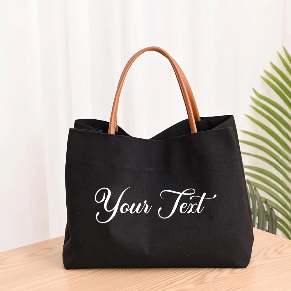 

Personalized Canvas Tote Bag, Large Capacity Canvas Tote Bag, Black Canvas Tote Bag White Canvas Tote Bag Custom Canvas Tote Bag