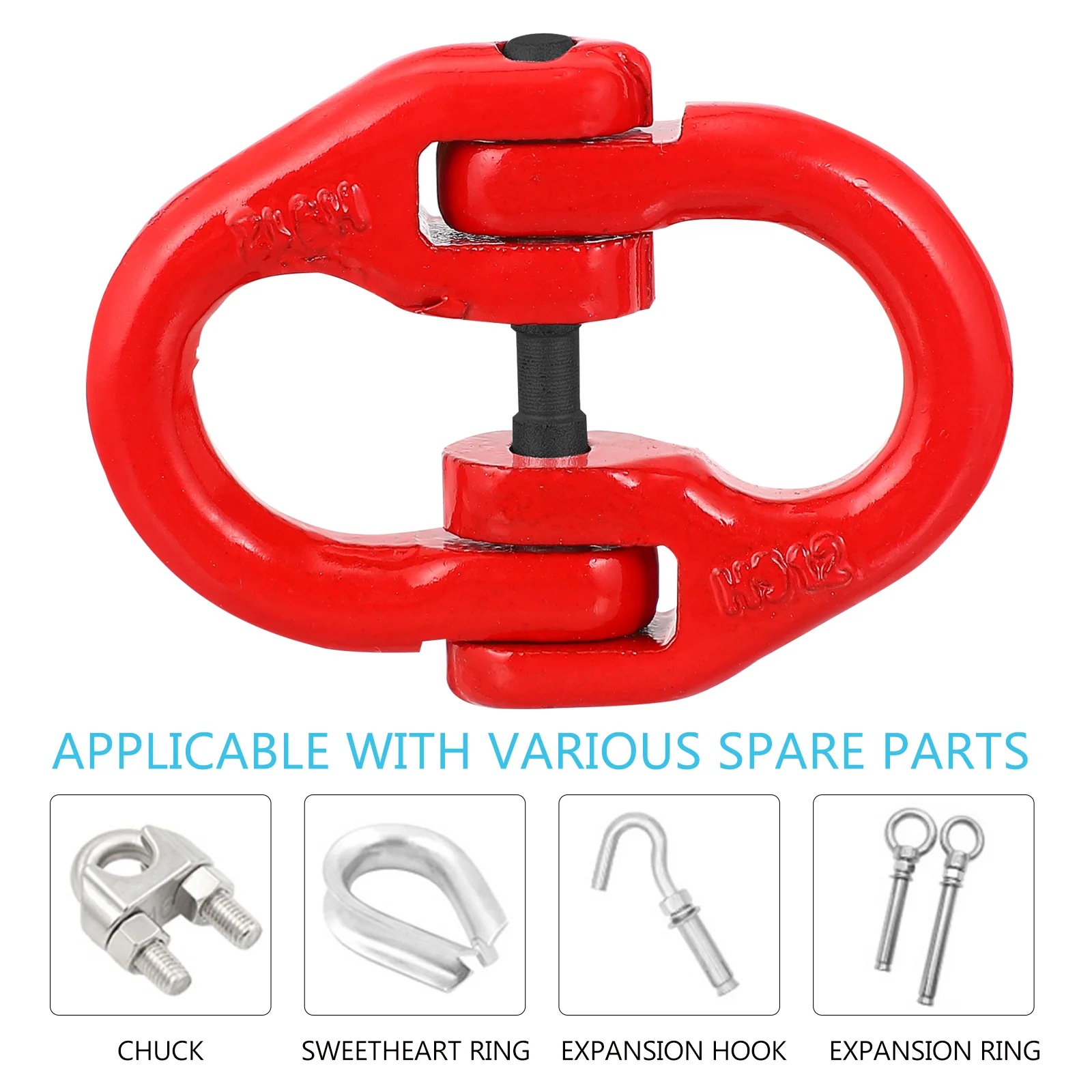 Safety Chain Lifting Connection Buckle Connector for Towing Winch Steel Connecting Link Heavy Duty Hooks
