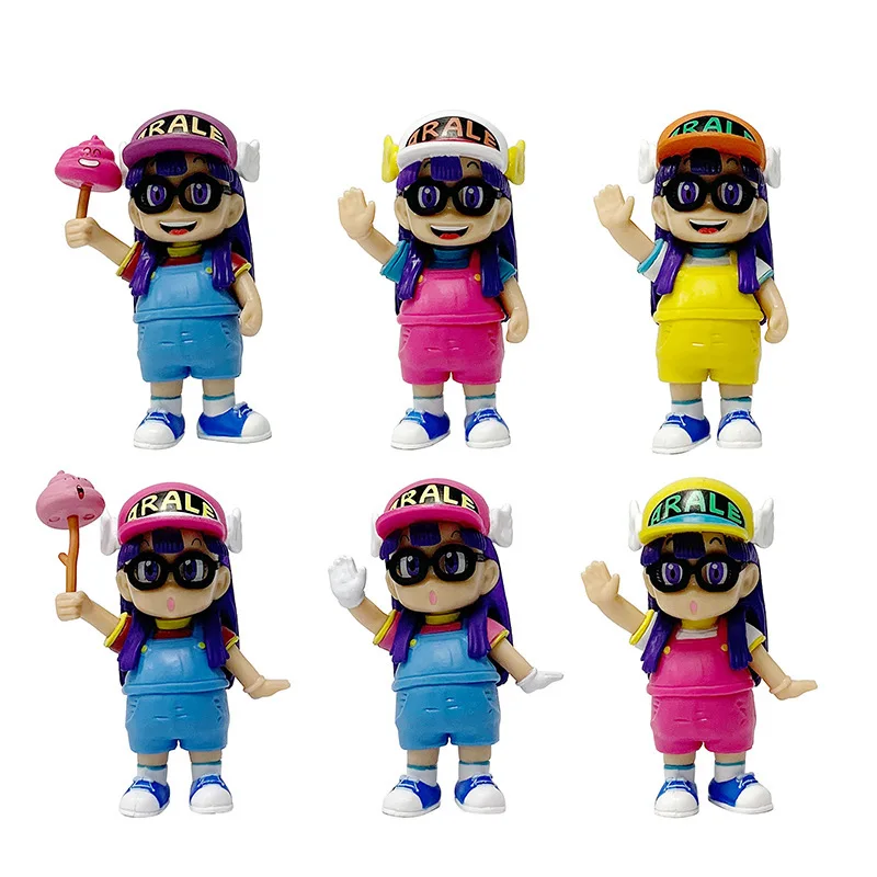 9CM 6 unids/set lindo Arale figuras de acción modelo muñeca de huevo retorcido Juguetes