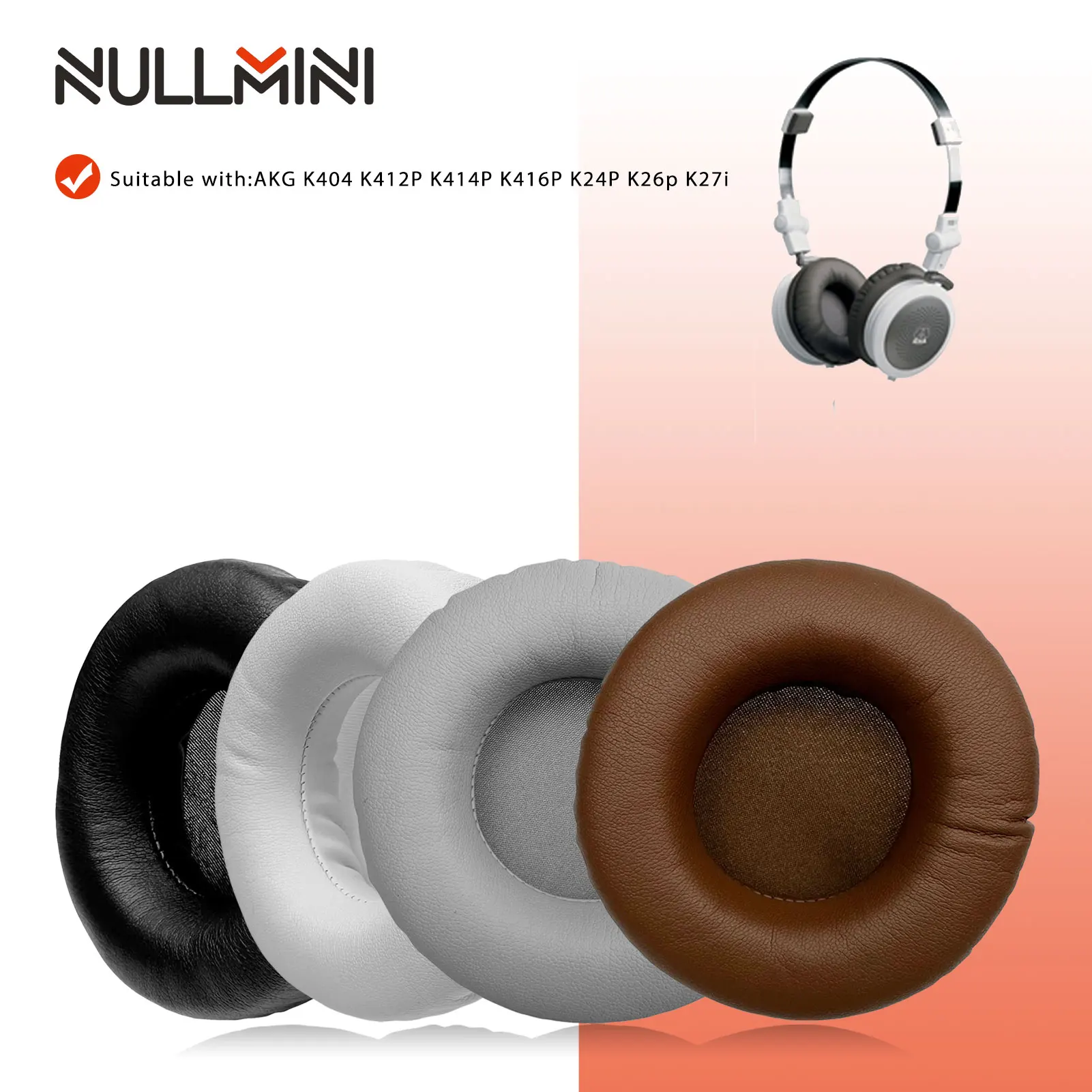 NullMini Replacement Earpads for AKG K404 K412P K414P K416P K24P K26P K27i Headphones Ear Cushion Earmuffs Sleeve Headset