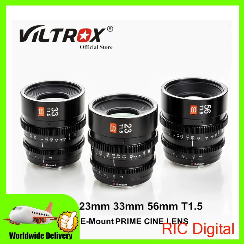 

Кинообъектив Viltrox 23 мм 33 мм 56 мм T1.5 с большой диафрагмой и ручным фокусом