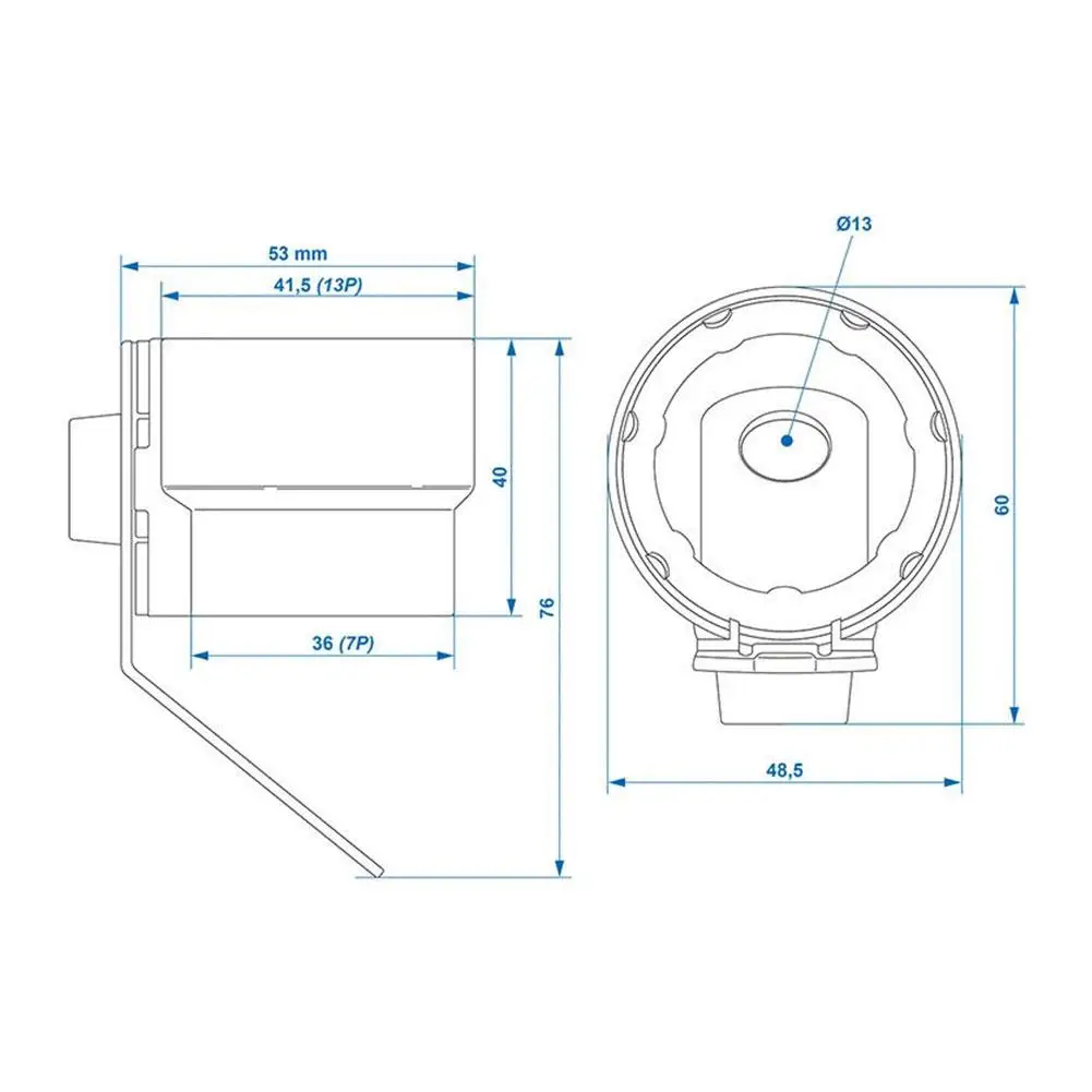 Round Parking Cover Trailer Plug Holder ABS Accessory Bracket Fixed Trailer Connector For 7 /13 Pin Trailer Plugs