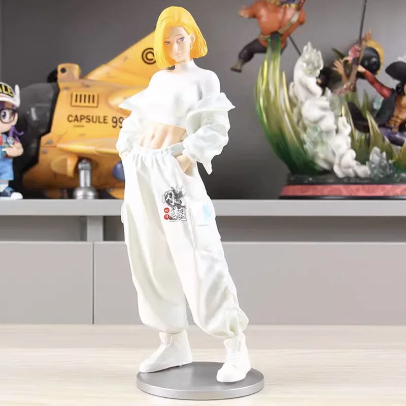 

Dragon Ball Z Figuras Android 18 Action Figure DBZ Manga Figurine Anime 27cm GK Statue Model Doll Peripheral Toys Gift for Kids