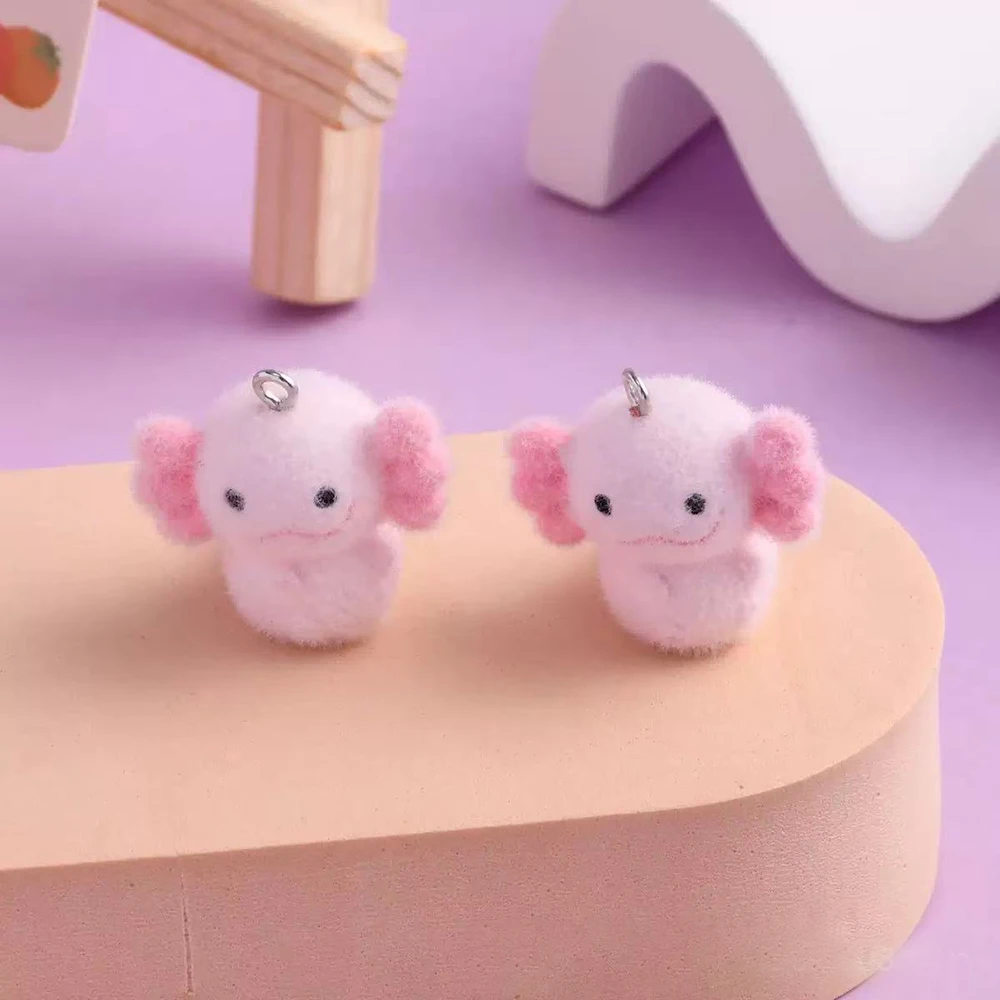 10 قطعة يتدفقون الوردي التنين الراتنج السحر الحيوان قلادة DIY بها بنفسك سلاسل الهاتف المفاتيح القرط ملحق لصنع المجوهرات العثور