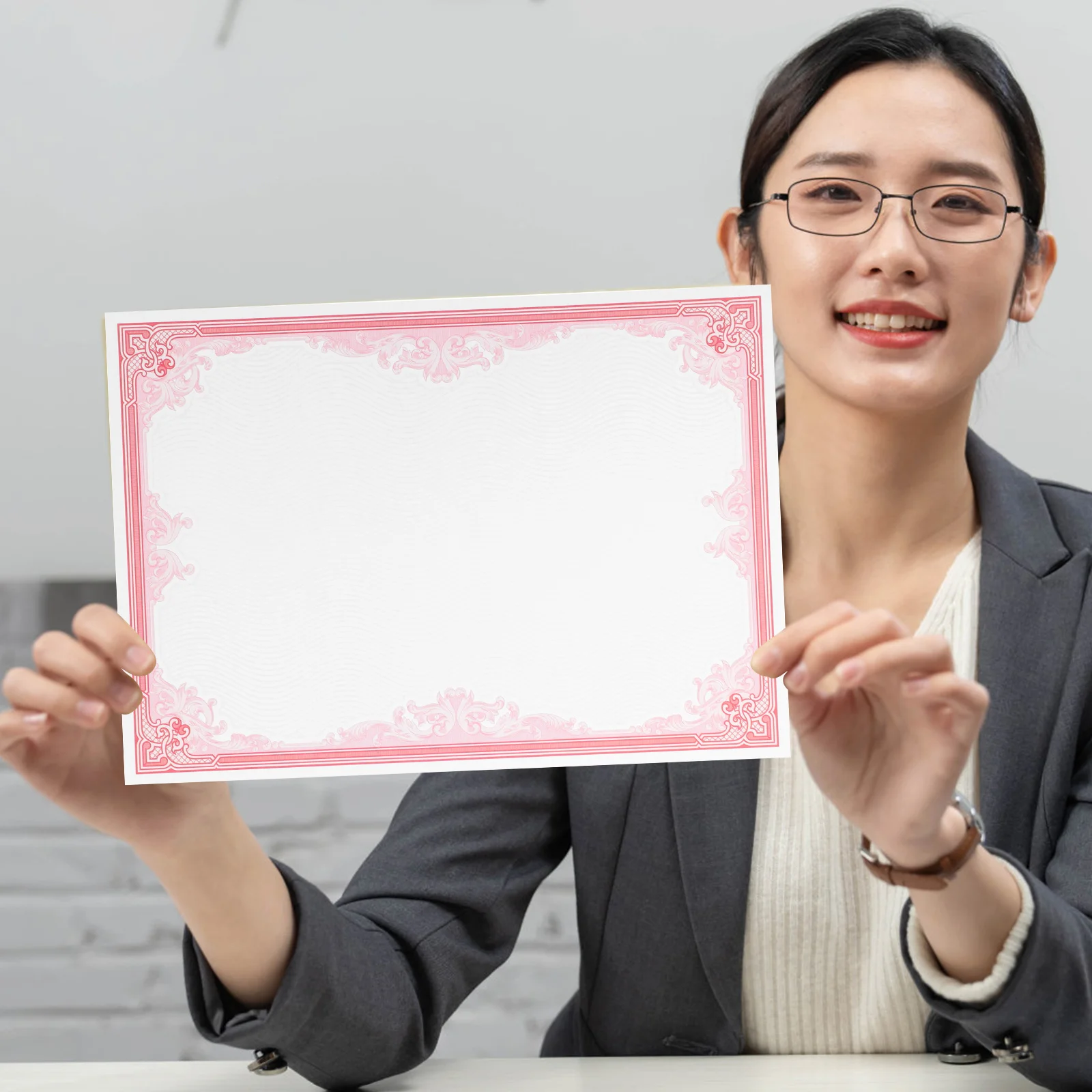 

10 Sheets Certificate Inner Paper Decorative Blank Printable Paper for Participation Diploma School Awards Academic