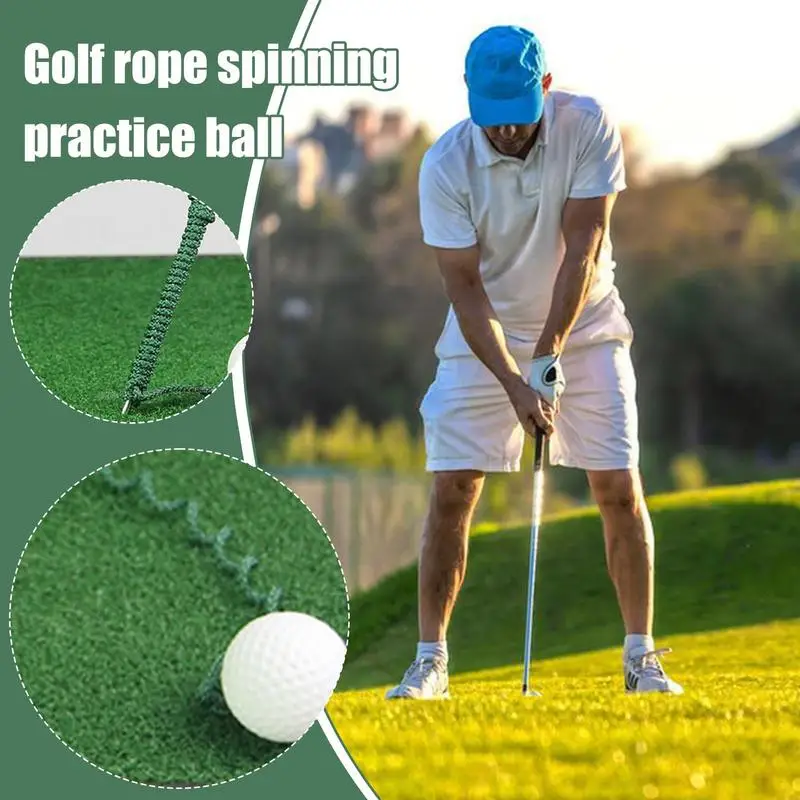 Golf Swing Rope Training Aid Swing Trainer With Ball Speed Training Aid Warm-Up Posture Corrector Practice Equipment Rhythm