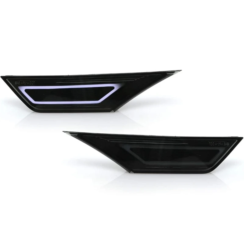 2Pcs Smoked Lens For Honda Civic 2016 2017 2018 2019 2020 2021 Full Led Side Marker Light Running Light Position Light