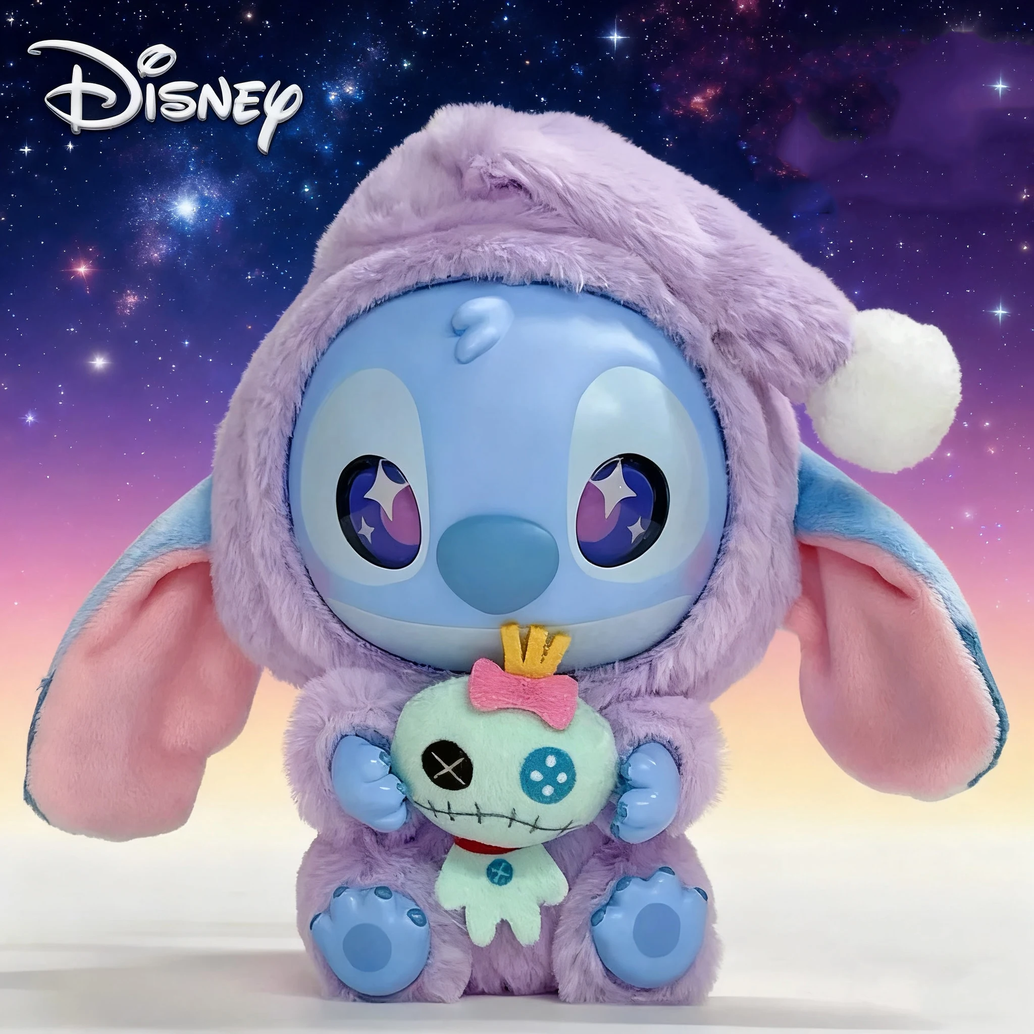 

Disney Miniso Lilo&Stitch Eat Something Before Sleep Blind Box Plush Doll Cute Vinyl Toy Replica Giftfor Kids