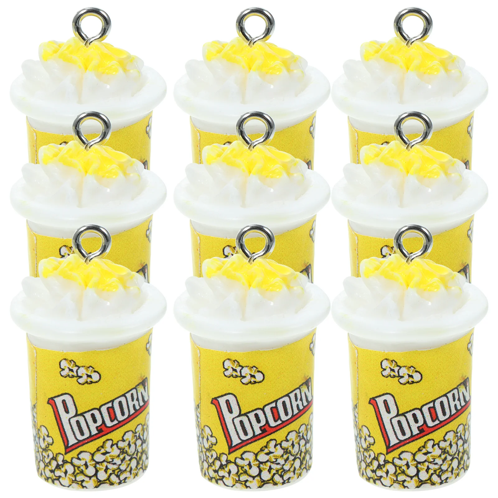 

10Pcs Popcorn Jewelry Making Charms Resin Pendants DIY Necklace Earrings Bracelet Keychain Accessories Popcorn Shaped Charms