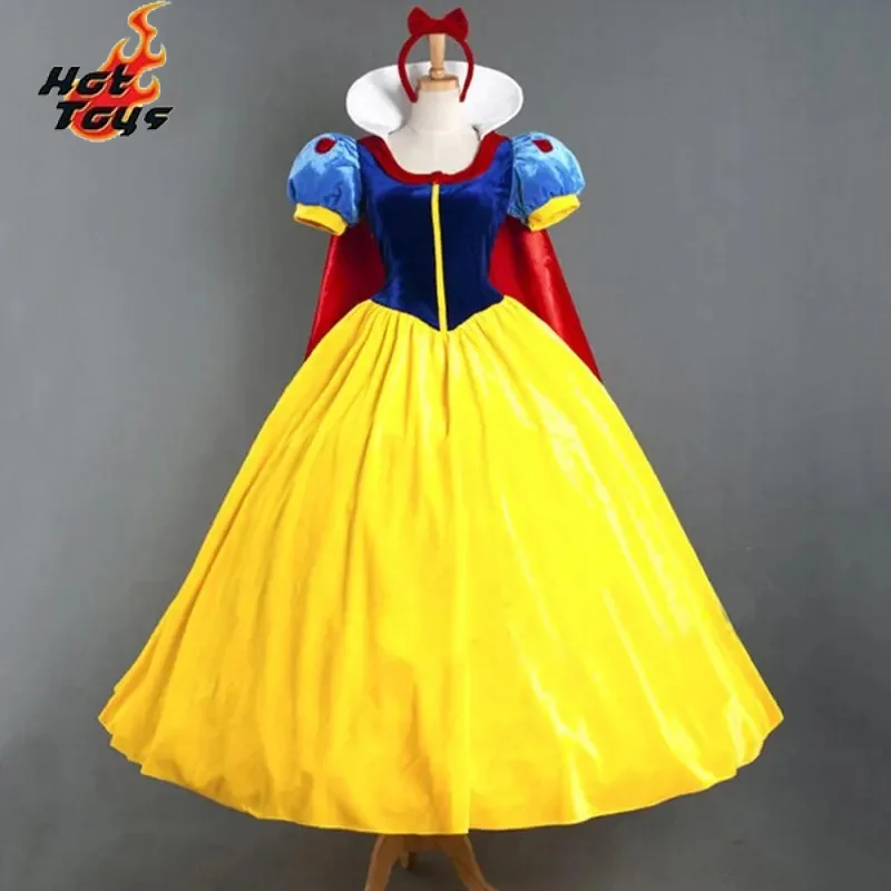 Cartoon Princess Snow White Halloween Party Costume Adult Cosplay Plus Size Dress Girl Princess Dress Women Adult Clothing