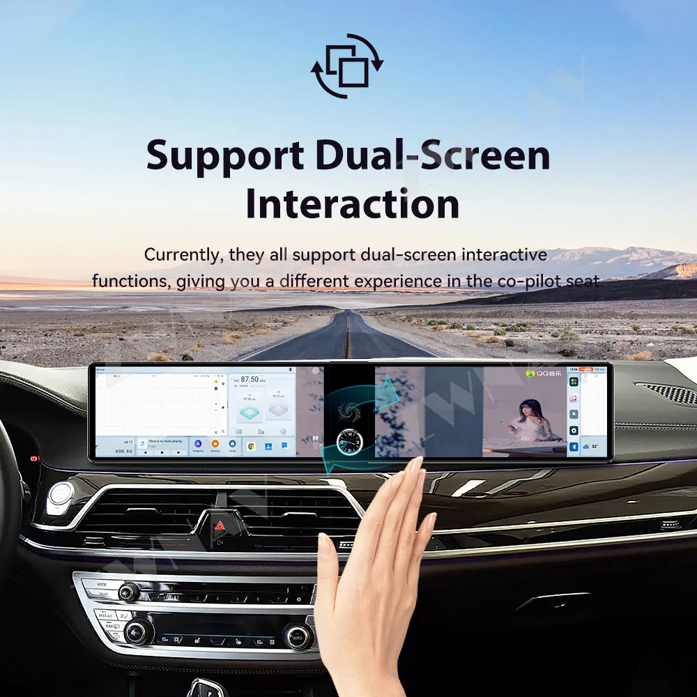 Sleek Dual 12.3 Inch HD Touch Display Android 13 Stereo CarPlay GPS Navigation Car Radio For BMW 7 Series G11 G12 2015-2017 EVO