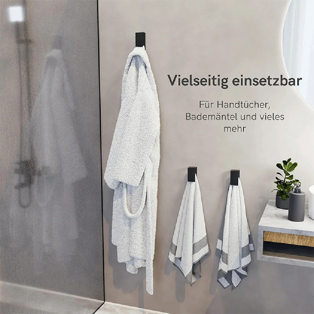 

304 Stainless Steel Towel Rack Self Hooks No Drilling For Bathroom Kitchen Wall Organizer Hooks Cloth Hanger