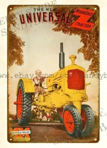 1 pcs,1930S MINNEAPOLIS MOLINE UNIVERSAL Z TRACTOR metal tin sign decorative items