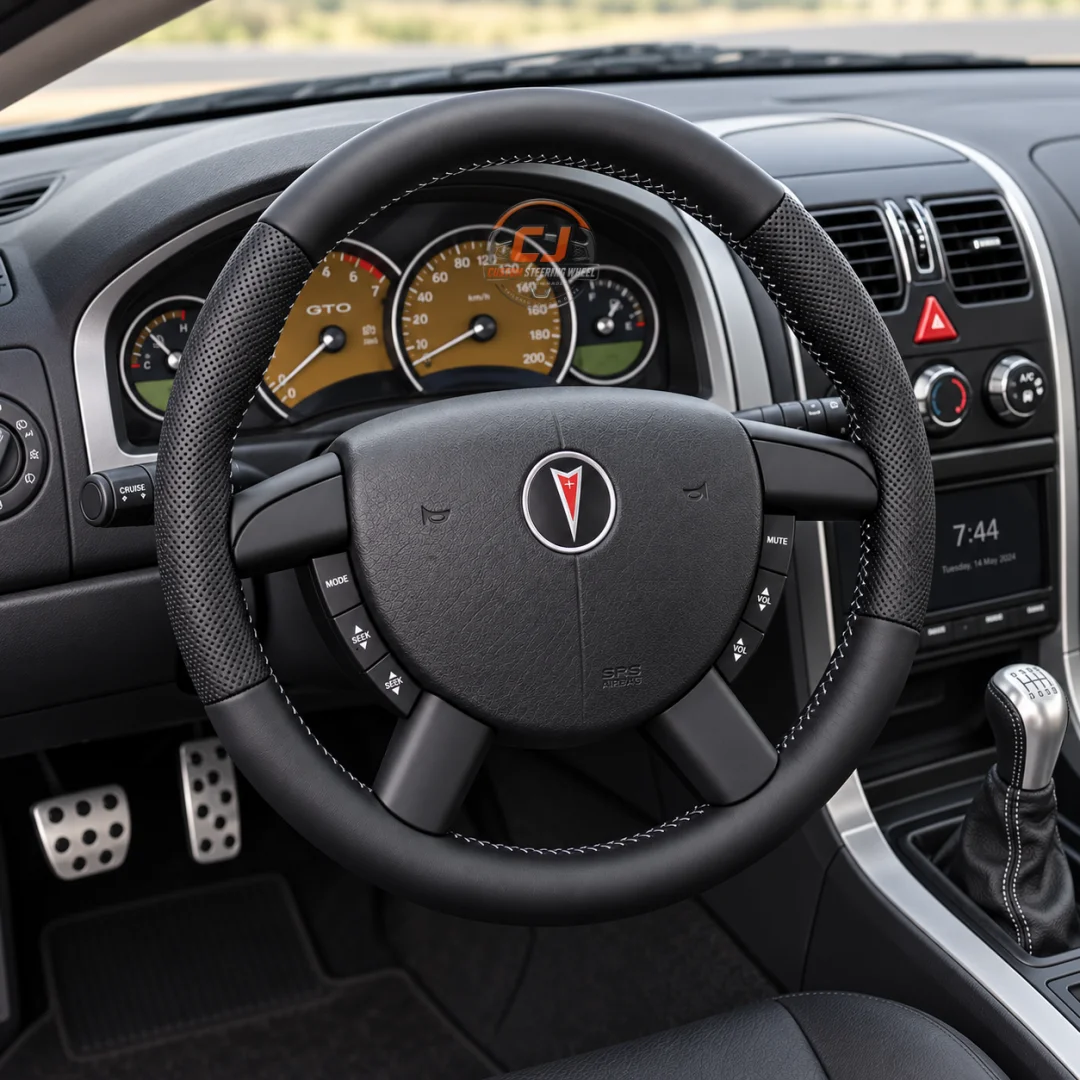 Custom Smooth & Perforated Leather Steering Wheel for Pontiac GTO Holden VY VZ 2004-2006 OEM Upgrade