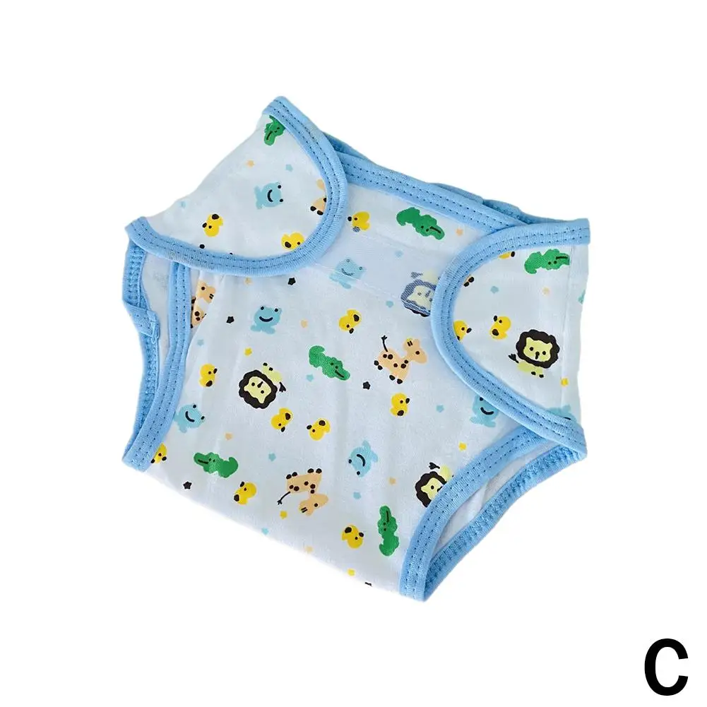 17-20 인치 인형을위한 만화 천 기저귀 아기 빨 수있는 재사용 가능한 기저귀 조정 가능한 어린이 변기 훈련 바지 P4N7