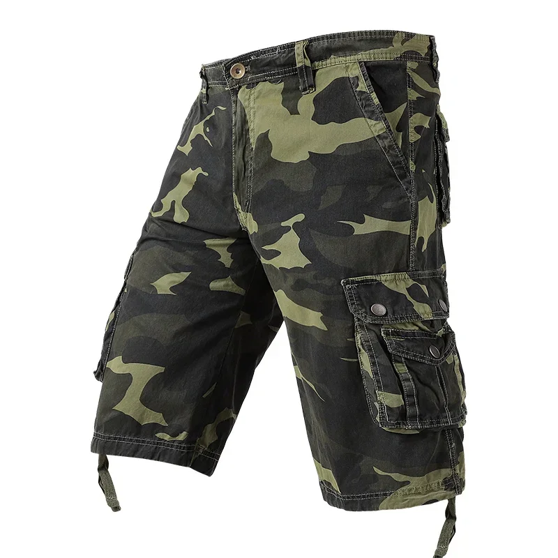 

2026 Summer Camouflage Cargo Shorts Men Cotton Military Outdoor Casual Shorts for Men Fashion Multi Pocket Tactical Short Pants