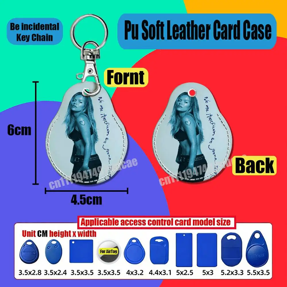 For Karol G No Me Arrepiento de Sentir Tanto For AirTag Case Card Holder Sleeve ID Credit Bank Access Badge For Air Tag Case