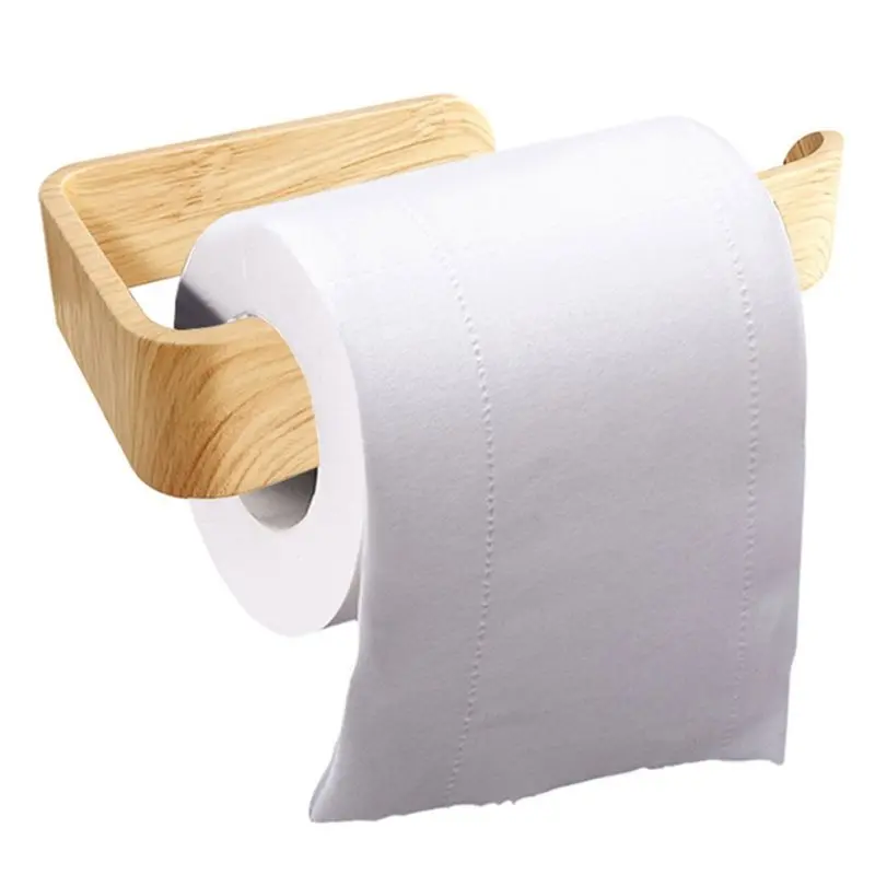 [NEW!AA73】 Drill-Free Wall Mount Toilet Paper Holder-4-Pack For Bathroom& Kitchen-Grain Tissue& Wet Wipes Dispenser