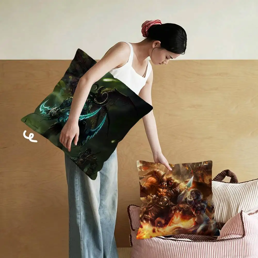 Explore the unknown W-World Of W-Warcraft Cushion Cover Pillowcase Upholstery Sofa Throw Pillow Home Decor Pillowcas