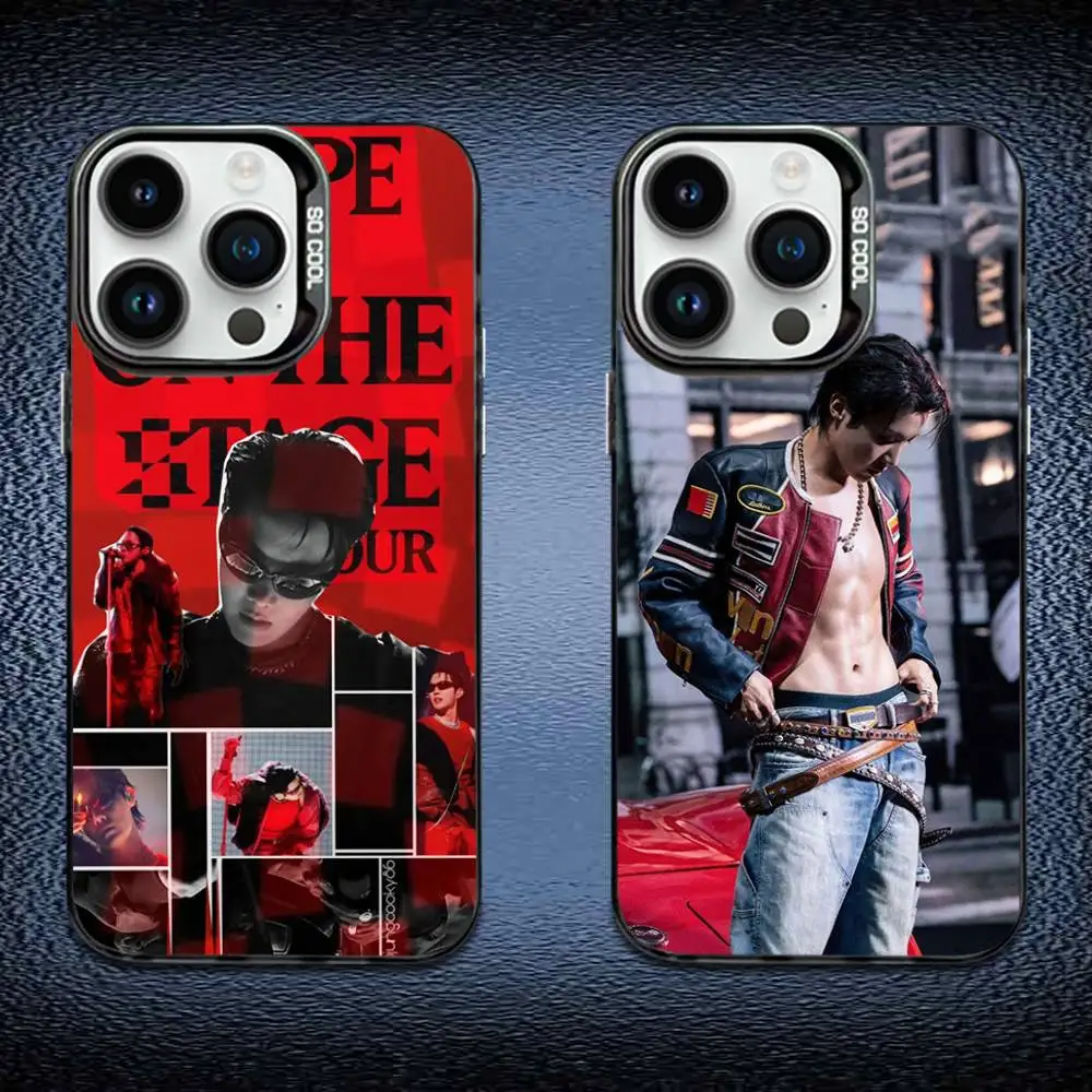 

JHOPE On The Street Phone Case For iPhone 16,15,14,13,12,11,Mini,Pro,E,MAX Black Candy Matte Shockproof Cover