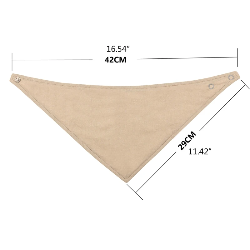 Bavoir Triangulaire en Coton Doux pour Bébé, Écharpe Solide à Bouton-Pression, Serviette d'Alimentation, Bandana pour Rôt de Bébé