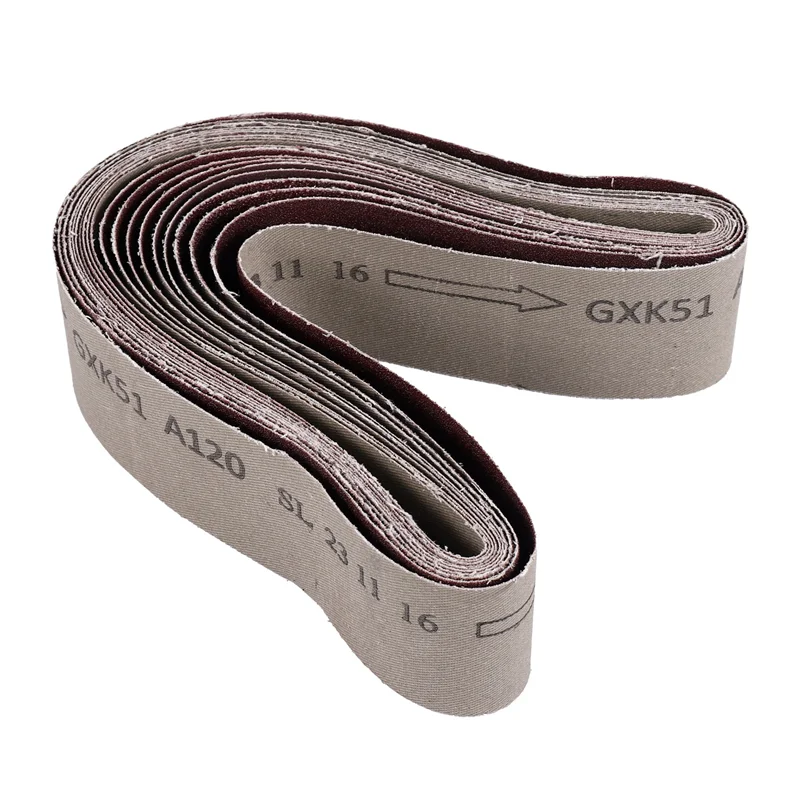 AB47-10Pcs Sanding Belts For Grinding Polishing Mixed 60/ 120/ 150/ 240 Grit 50 X 686 Mm