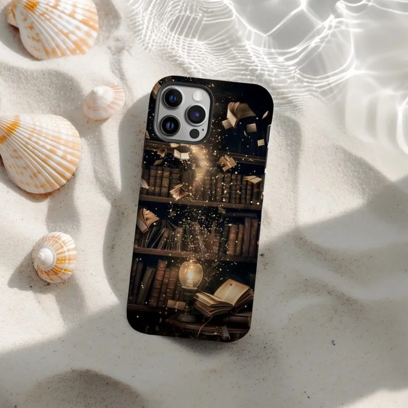 

Магнитный чехол для телефона Witchy Dark Library для IPHONE 17, 16,15, 14, 13, 12, 11 PRO MAX Plus 16e, двухслойная задняя крышка из жесткого ТПУ