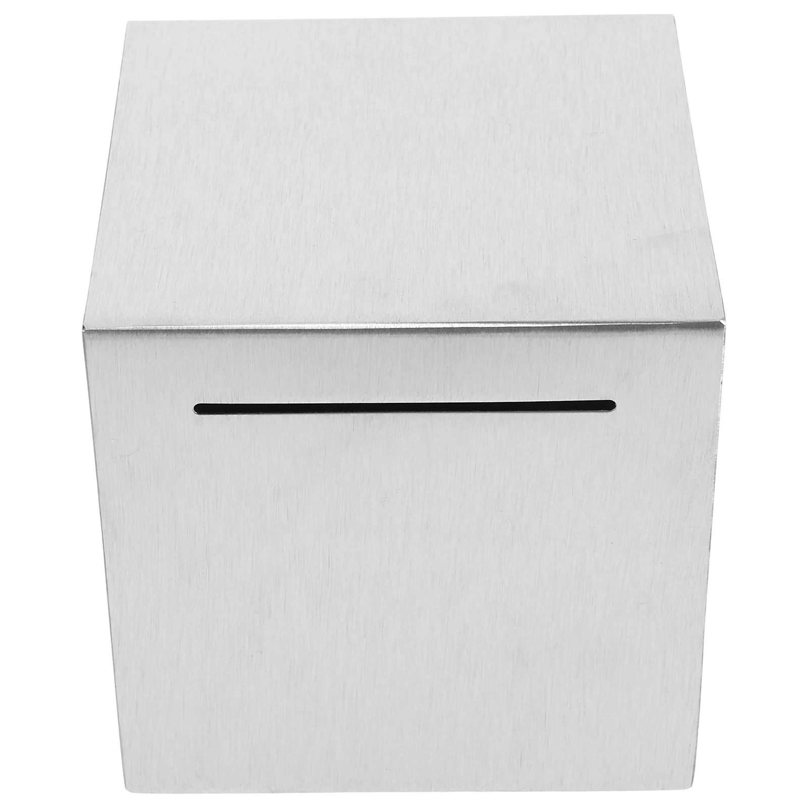 

Stainless Steel Coin Bill Bank 12 Cm Silver Metal Storage Container Savings Box Home Office Adult Piggy Bank Metal Money Box