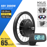 MXUS 48V 2000W Electric Bicycle Conversion Kit 3.0Tyre 20-29Inch 700C Rear Brushless Hub Motor Wheel For eBIKE Conversion Kit