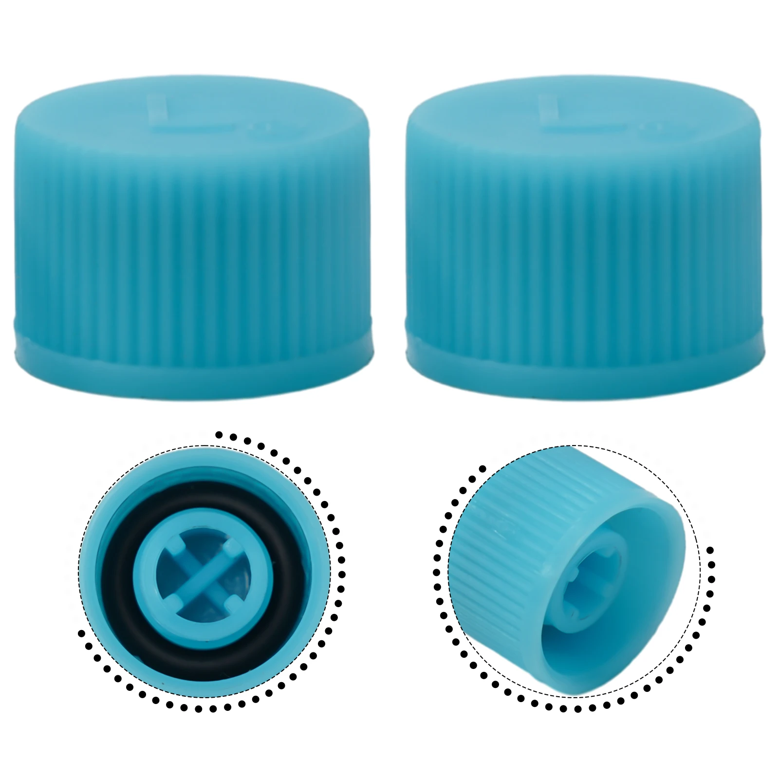 Air Conditioning Cap High Low Pressure Cap Repair Leaking A C Restore A C Function Rubber Seals Included Fits 99 Of Cars