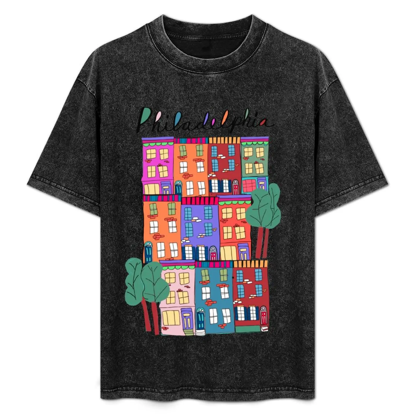 

Philly row homes T-Shirt Big Size Crew Neck T-Shirt