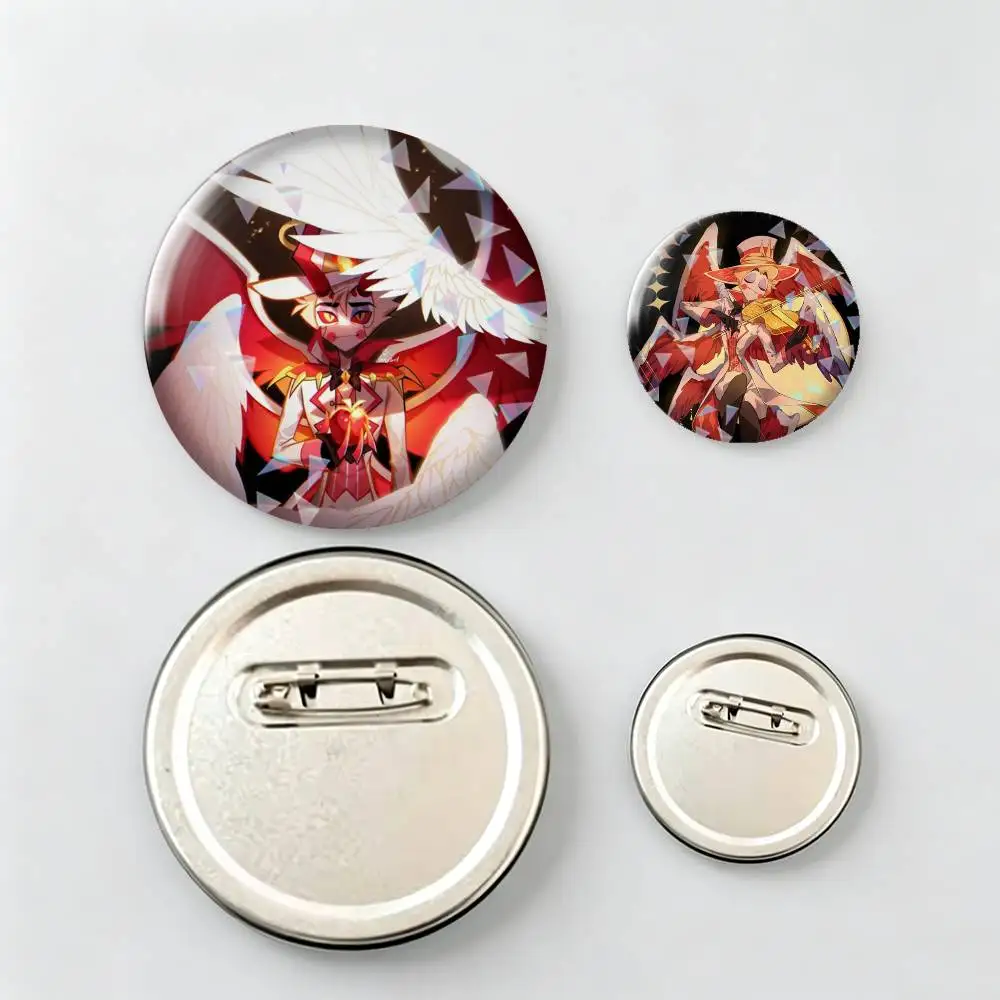 Hazbin Hotel Lucifer-r Brooch Metal Badge Brooch, Fashion Decorative Pins for Hat Bag Clothing Decoration Gift,Souvenir.