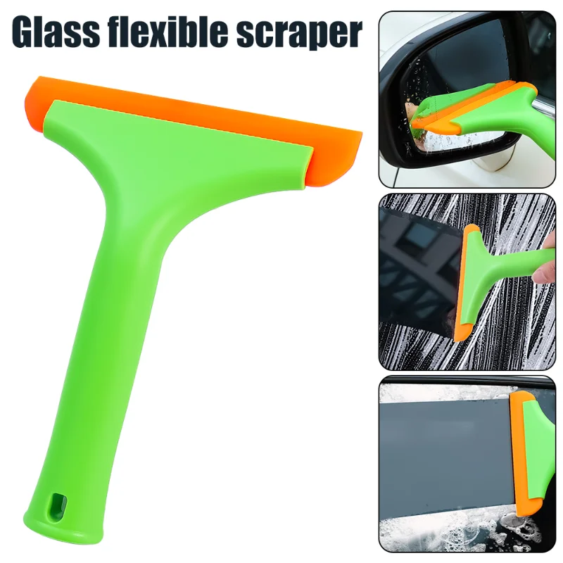 Car Window Glass Silicone Scraper Auto Water Wiper Cleaning Tools Vehicle Windshield Home Mirror Wrap Viny Film Squeegee Scraper