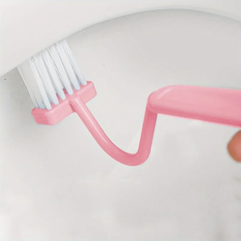V-Shaped Toilet Brush - Innovative Deep-Cleaning Tool - Small & Space-Saving Design - Wall-Mountable with Rotating Elbow