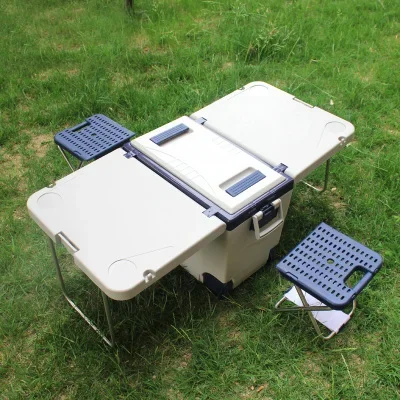 Многофункциональное портативное ведро-холодильник для льда, походный стол и стул, уличный холодильный кубик льда для хранения напитков и пива