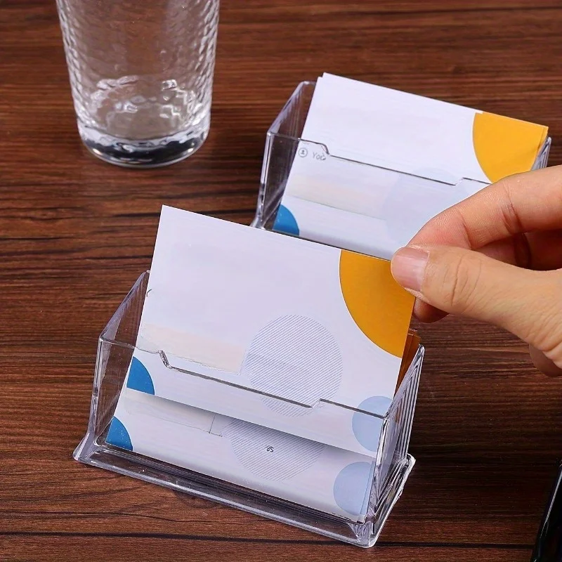 5pcs Fashionable Acrylic Desktop Card Holder - Perfect Creative Storage