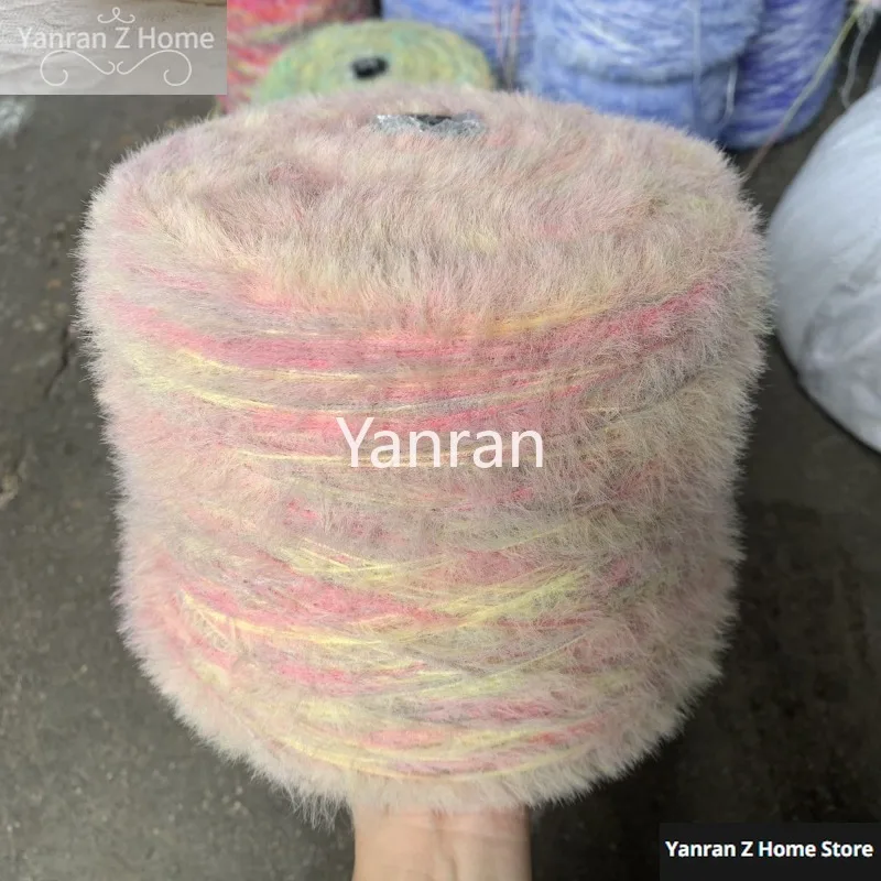 

Colorful Long Short Hair Mink Yarn Skin Friendly Non Shedding Non Pilling Hand Woven For Soft Baby Shawl Coat Scarf Sweater