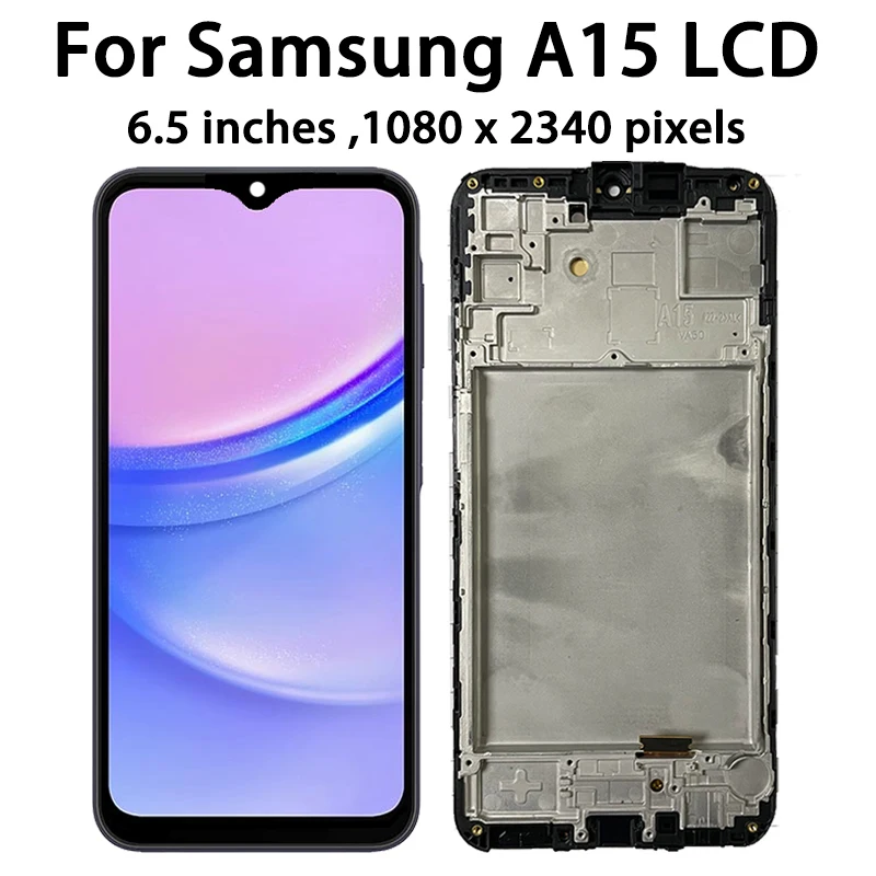 Super AMOLED Small Size For Samsung A15 A155F A155F/DS LCD Display Touch Screen Digitizer For Samsung A15 5G A156B A156B/DS LCD