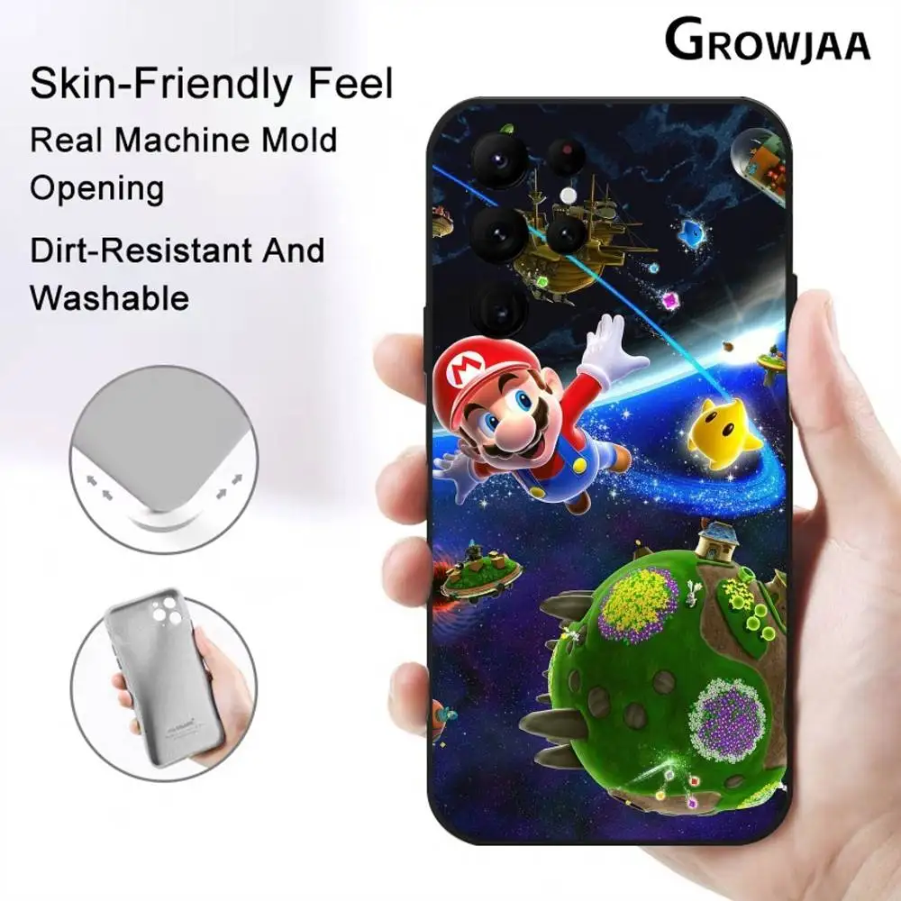 Funda de teléfono Game S-Super m-mario para Samsung Galaxy S25 S24 S22 S23 Ultra S21 S20 Plus 5G, funda suave completa antideslizante esmerilada