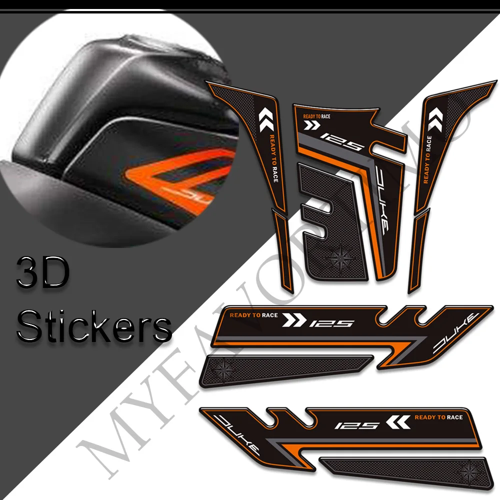

Motorcycle 3D Stickers Decals Tank Pad Side Grips Protection Gas Fuel Oil Kit Knee 2011 - 2018 2019 2020 2021 2022 For DUKE 125
