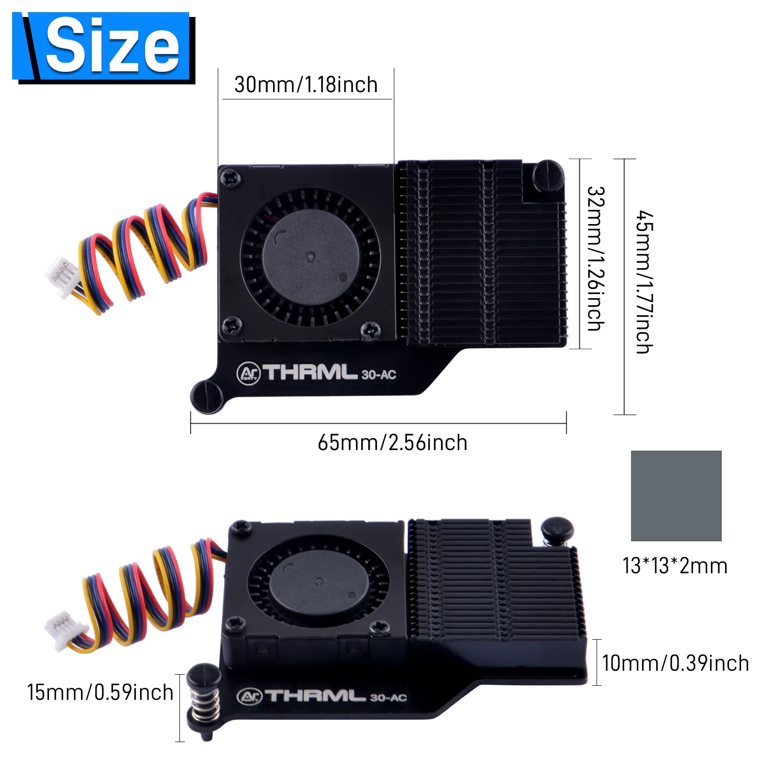 Argon THRML 30mm Active Cooler for Raspberry Pi 5