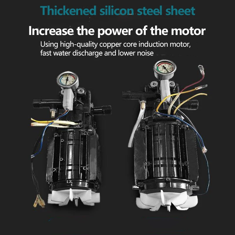 220V 2000W Car Washing Machine High Pressure Water Pump Automatic Pure Copper Portable Water Gun Brush Car Washing Machine