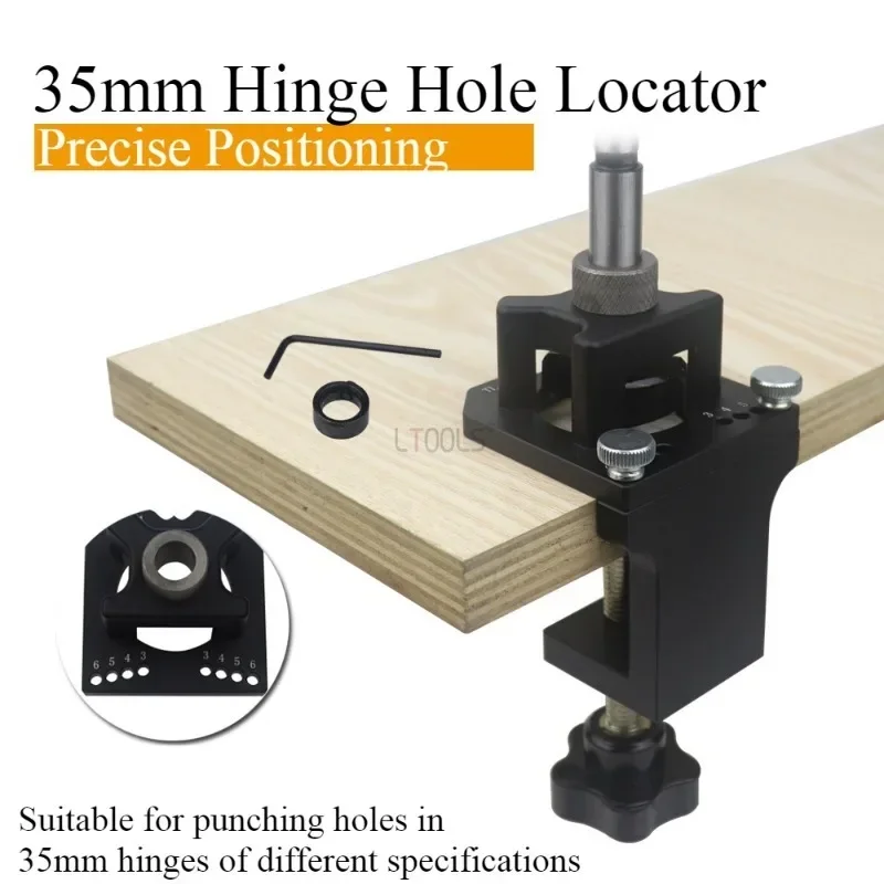 

Hinge Installation Auxiliary Tool Woodworking Hinge Drilling Locator Suitable for 35MM Hinge Punching Positioning Renovate Tool