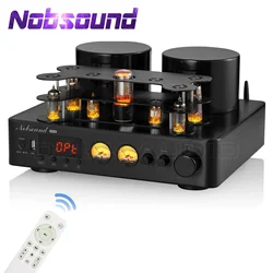 Nobsound HiFi Hybird Stereo Valve Tube Amplifier Bluetooth 5.0 Audio Receiver COAX / OPT Power Amp USB Player