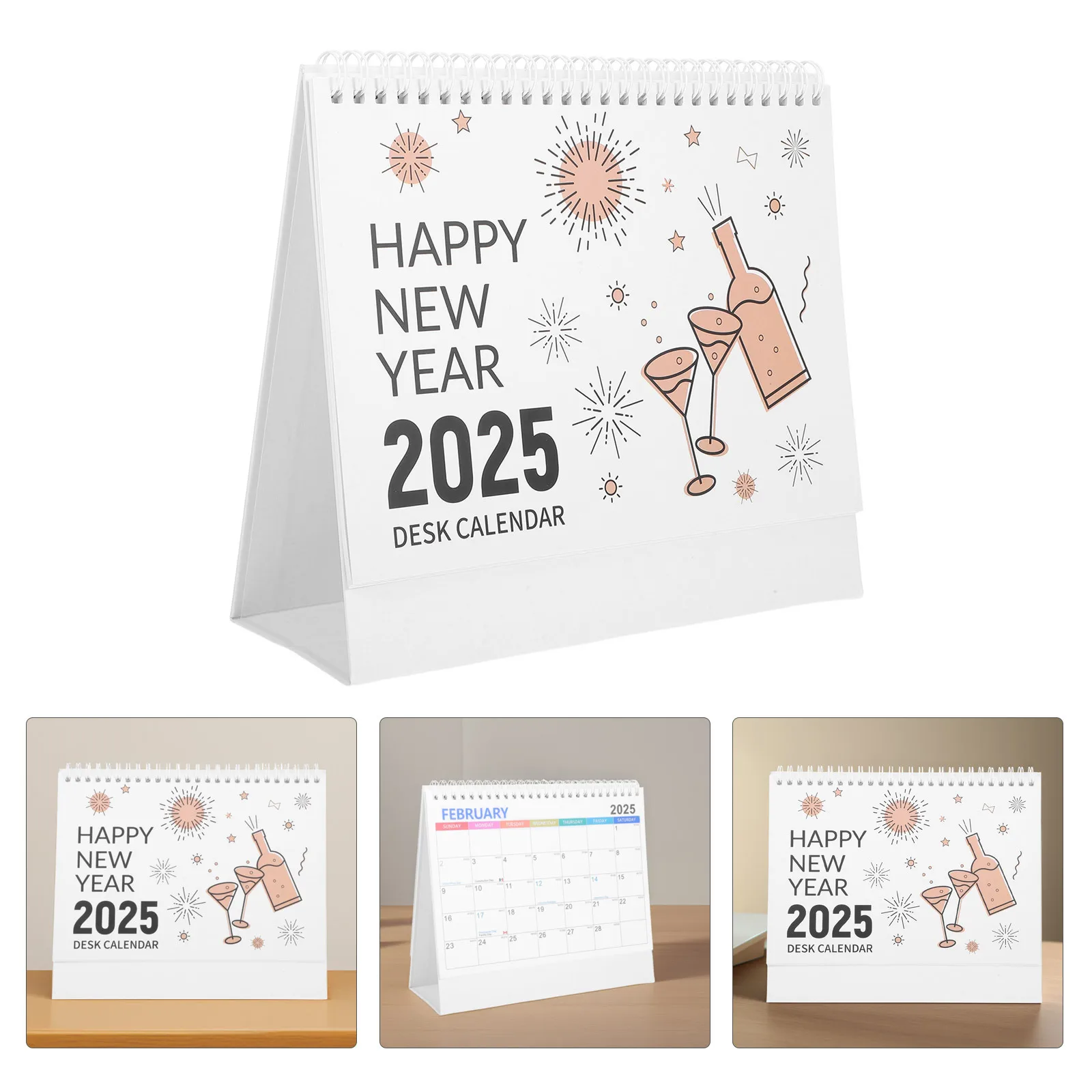 

Флип-настольный календарь 2025, проводной переплет, ежемесячный настольный планировщик, стоячий календарь для школы, домашнего офиса, настольный ежедневник