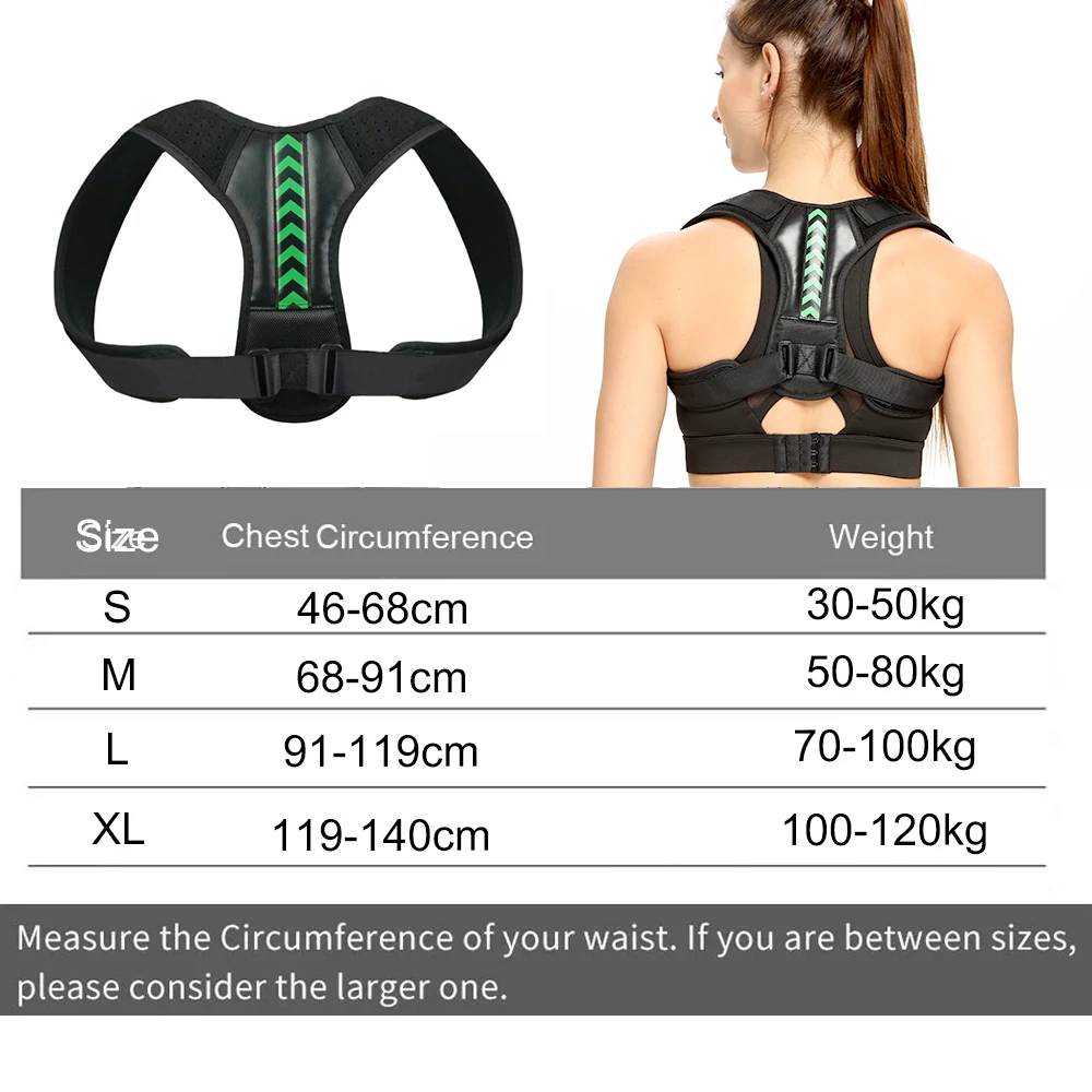 Posture Corrector Back Brace Adjustable Straightener Mid Upper Spine Support Neck Shoulder Clavicle Back Pain Relief-Breathable