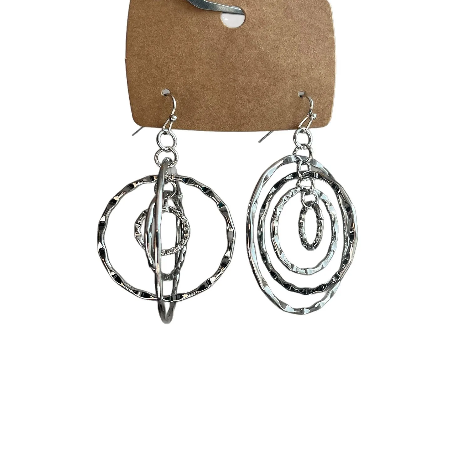 أقراط كلاسيكية متعددة الطبقات مجوفة مستديرة للنساء تصميم فريد من نوعه إكسسوارات مجوهرات بسيطة هدية عيد ميلاد للفتيات