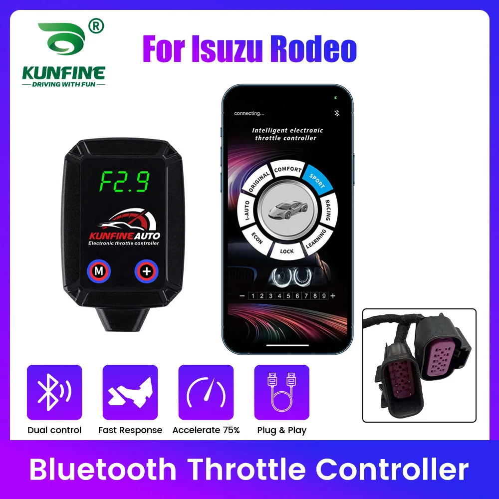 

Bluetooth Throttle Controller for Isuzu Rodeo Electronic Accelerator Potent Booster with APP & Dual Control Tuning Parts