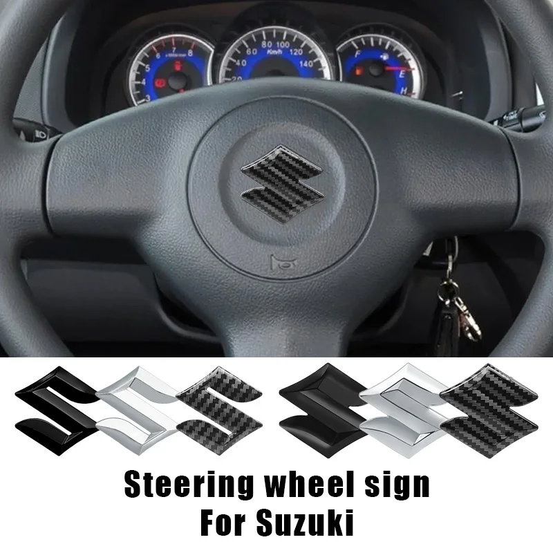 For Suzuki Grand Swift Jimny Vitara Baleno SX4 S Logo Emblem Car Styling Steering Wheel Sticker Badge Interior Decal Accessories view 3